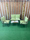 Garden & Outdoor Furniture Set Living Room Green with Pillows