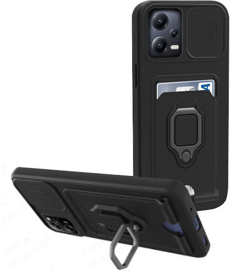 Bodycell Multifunction Back Cover με Λουράκι Μαύρο (Poco X5)
