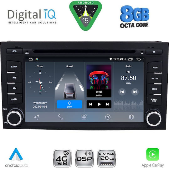 Digital IQ Ηχοσύστημα Αυτοκινήτου για Seat Leon / Ibiza 2015-2017 (Bluetooth/USB/WiFi/GPS/Apple-Carplay/Android-Auto)