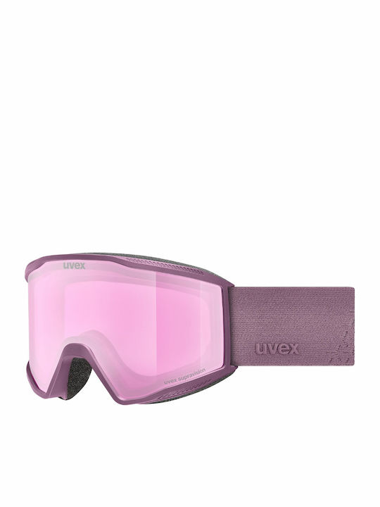 Uvex Μάσκα Σκι & Snowboard Ενηλίκων Μωβ με Φακό Καθρέπτη σε Μωβ Χρώμα