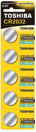 Toshiba Lithium Watch Battery CR2032 3V 5pcs