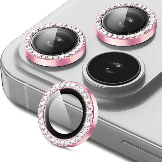 Orso Lens Protectoare Pentru Camera Mobilă Tempered Glass Diamante Roz iPhone 17 Pro iPhone 17 Pro Max