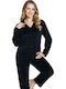 Winter Women's Pyjama Set Black
