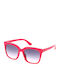 Guess Women's Sunglasses with Red Plastic Frame and Gray Gradient Lens