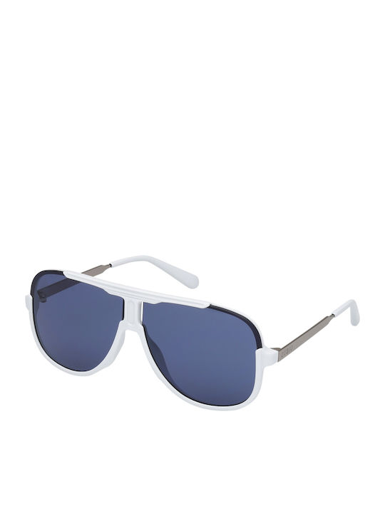 Guess Unisex Sunglasses with White Frame and Blue Lens GO00060 21V
