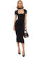 Midi Evening Dress Black