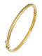 Lunaorocreations Women's Textured Handcuff Bracelet Yellow Gold 14K Small