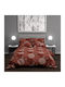 Charalambidis Textiles Duvet Cover Double 200x240 Snowflake Bordeaux