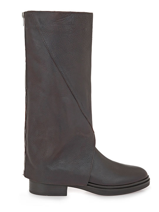 Tsakiris Mallas Leder Damenstiefel Braun
