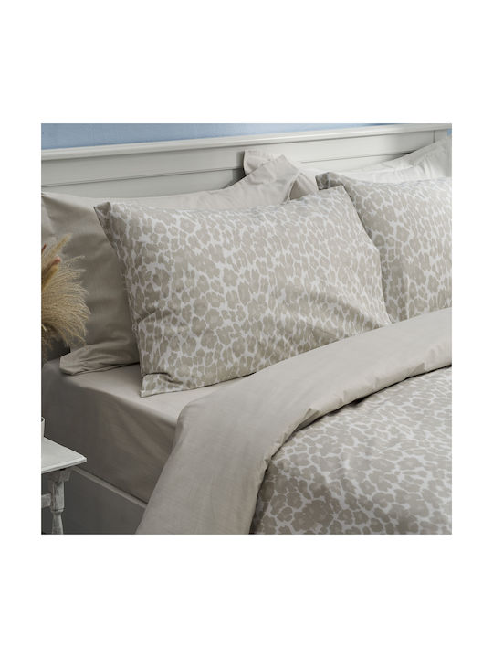 Charalambidis Textiles Leopar Сет Калъфки за Възглавници Бежов 52x72см.