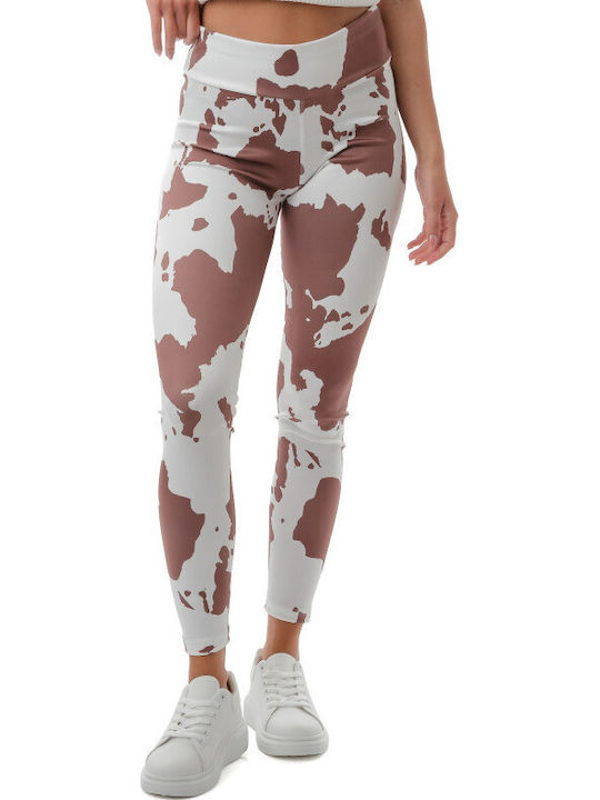 Silia D Women's Legging White, Brown