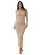 Silia D Women's Maxi Dress Beachwear Gold