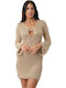 Silia D Women's Mini Caftan Beachwear Gold