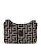 Women's Crossbody Bag Taupe mnbg-arg101-tpblk