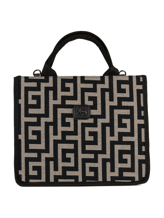 Women's Handbag Beige Bag Arg643 Bgblk