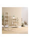 Metal Bedside Table Beige 40x30x50cm