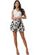 Mini Skirt Leopard Black