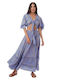 Set with Maxi Skirt Purple