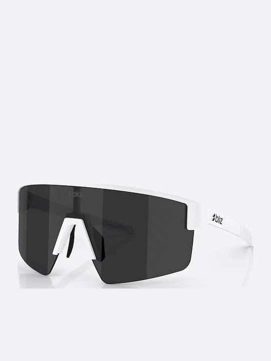 Bliz Unisex Ochelari de soare cu Alb Cadru și Negru Lentilă