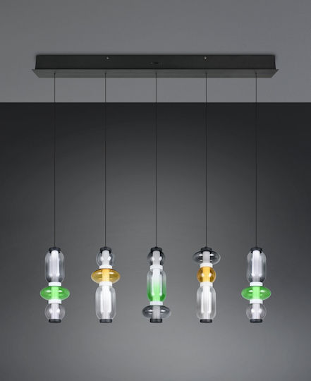 Trio Lighting Κρεμαστό Φωτιστικό Πολύχρωμο Ράγα 100x12x200εκ.