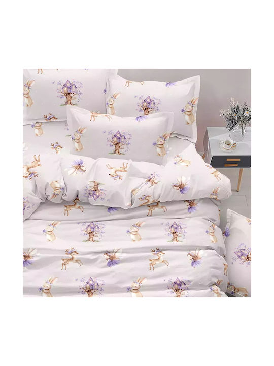 Borea Παιδικό Πάπλωμα Μονό με Γέμιση Microfiber Λιλά 160x240εκ.