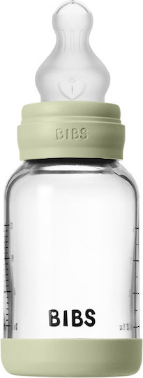 Bibs Glass Baby Bottle Set Anti-Colic with Silicone Nipple 120ml