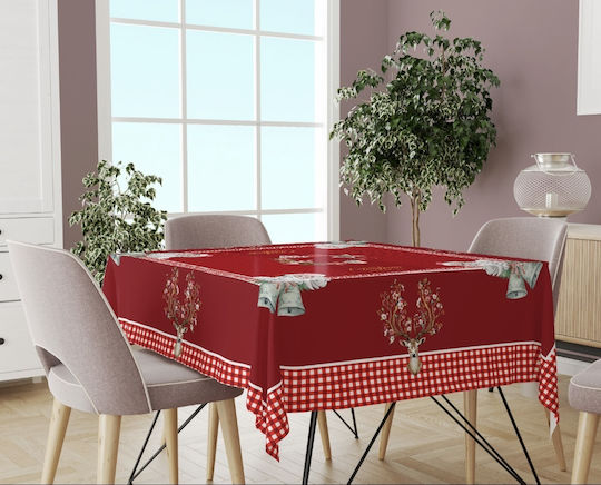 Mc Decor Χριστουγεννιάτικο Τραπεζομάντηλο Καρέ Κόκκινο 140x140εκ.
