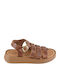 Sandale Casual Damă Gladiator Flatforme Maro