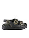 Women's Flat Sandals Flatforms in Black Color
