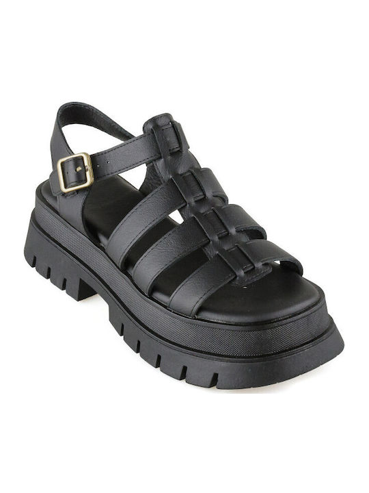 Silia D Women's Flat Sandals Gladiator Black