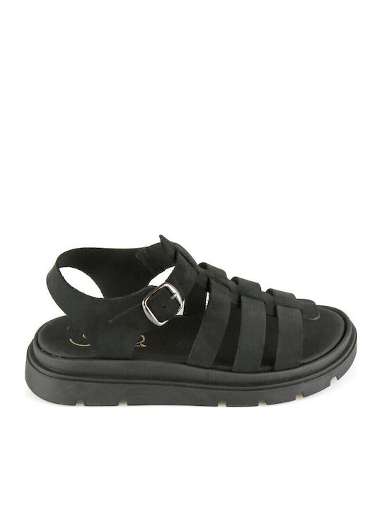 Silia D Leather Women's Flat Sandals Gladiator ...