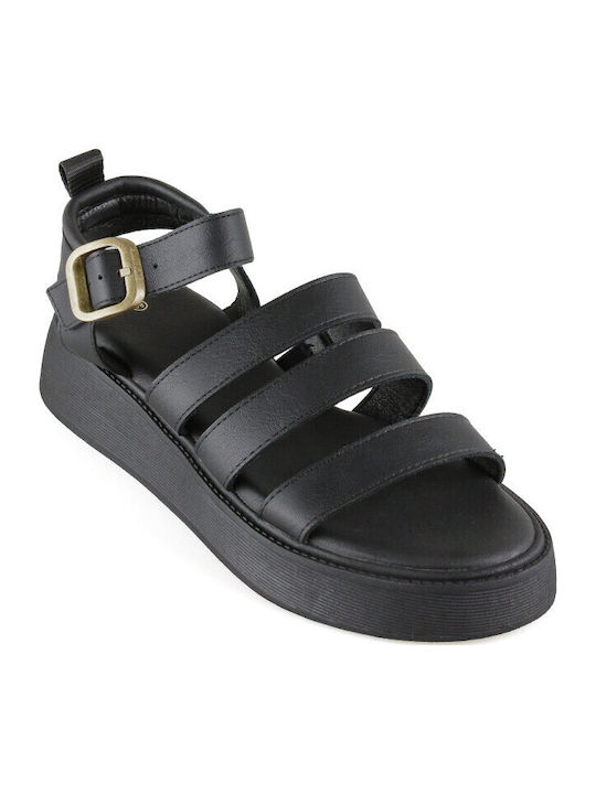 Women's Flat Sandals Flatforms Black