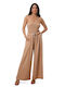 Women's Strapless One-piece Suit Beige