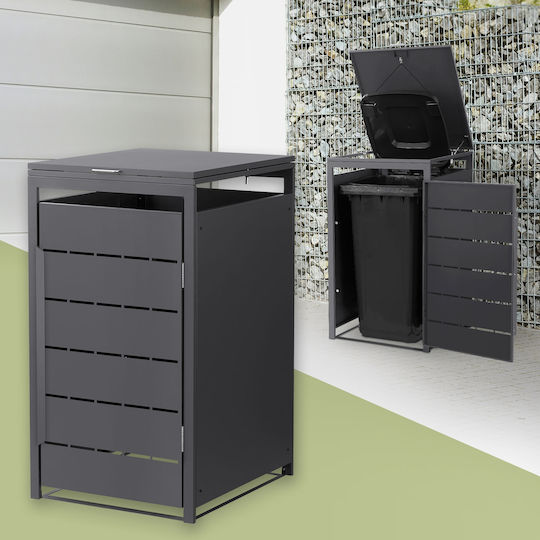ML-Design Πλαστικός Κάδος Απορριμμάτων 240lt Γκρι