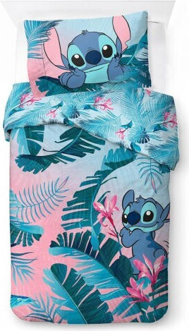Disney Lilo & Stitch Conținut set Husă de pilotă pentru copii Bumbac Bej