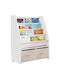 Bibliotecă pardoseală Metal Alb 70x30x85cm