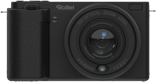 Rollei Compactline 10x Flip Screen Kompaktkamera 64MP Optischer Zoom 10x Schwarz