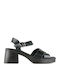 Leder Sandalen Schwarz