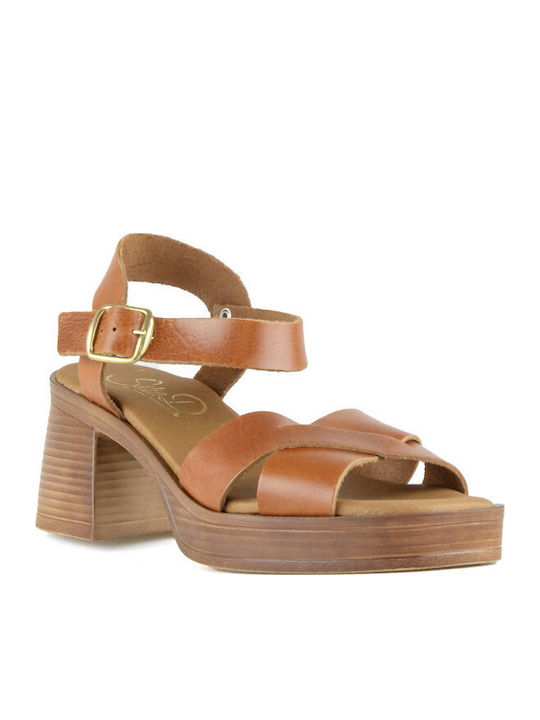 Silia D Leder Sandalen Braun