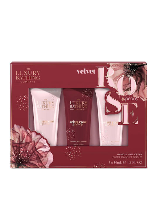 Grace Cole Velvet Rose & Peony Hautpflegeset für Feuchtigkeitsspendend 3Stück