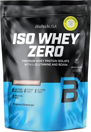 Biotech USA Iso Whey Zero Organic Whey Protein Gluten Free with Catalan Caramel Cream Flavor 454gr