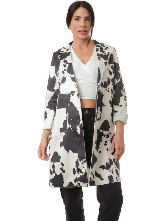 Silia D Long Women's Blazer Animal Print