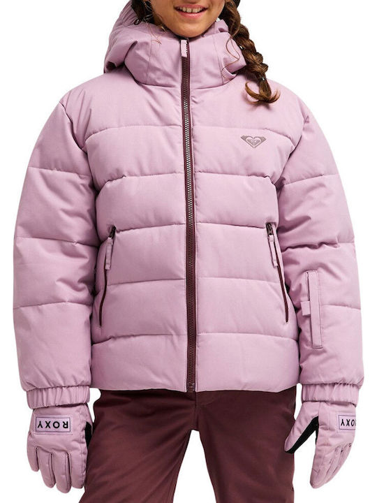 Waterproof Kids Casual Jacket with Hood Purple