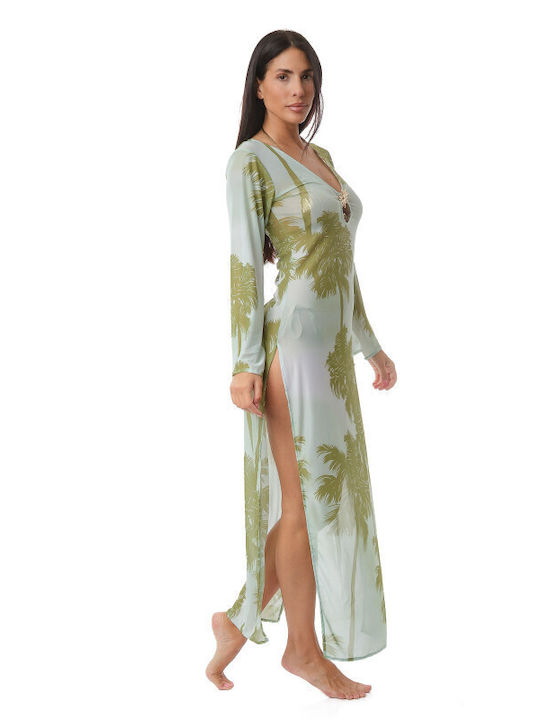 Silia D Women's Caftan Beachwear Green