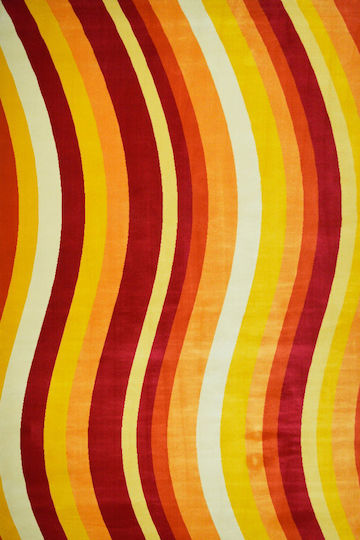 Sprintzio New York 1284/46 Teppich Rechteckig Synthetisch,Polyester/Cotton/Leather Orange