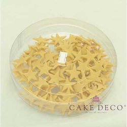 Ядливи Златисти Звездички Големи 3см 10бр Cake Deco