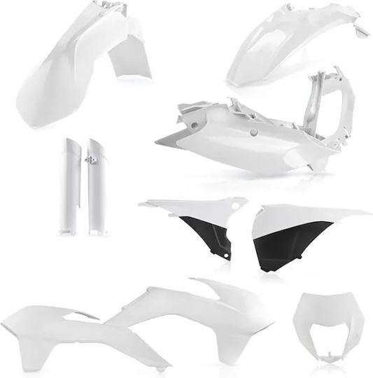Acerbis Motorrad Kunststoff-Set Weiß 1Stück