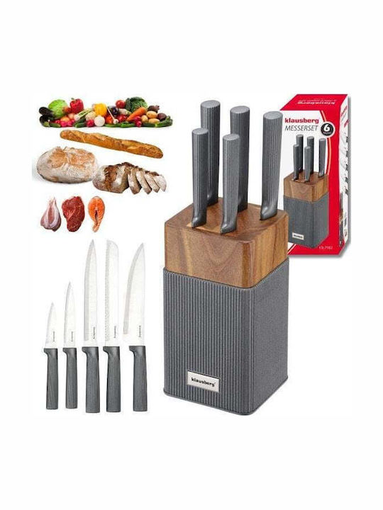 Klausberg Knife Set with Block from Stainless Steel 5pcs