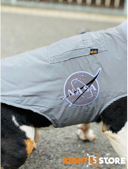 Alpha Industries Μπουφάν Σκύλου Ασημί 2XL