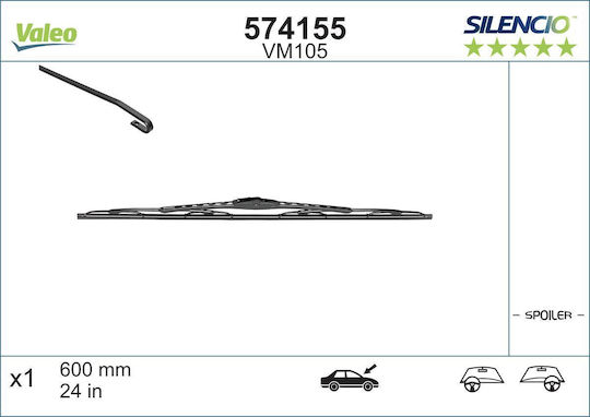 Valeo Performance Lamele Ștergătoare Auto Șofer 600mm
